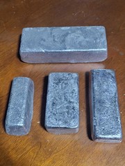 5+ Pounds Hand Poured Aluminum Ingots for crafting