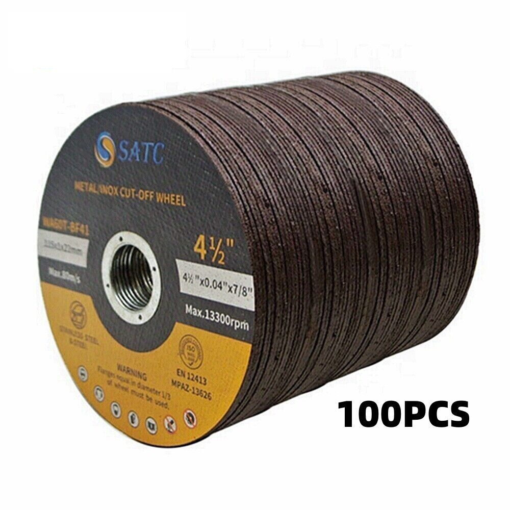 200 PCS 4-1/2″ x .040″ x 7/8″ Cutting Discs Metal Stainless Steel Cut-Off Wheels