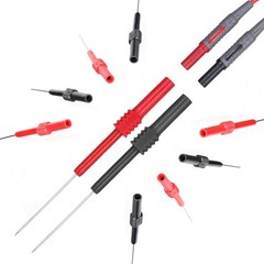 4 PCS Backprobe Test Lead Kit Automotive Silicon Flexible Back Probe Black
