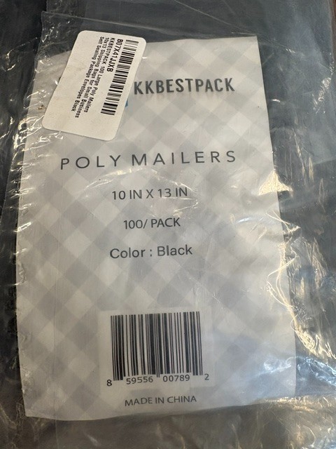 Brand New – KKBESTPACK Poly Mailer bags 10in x 13in black