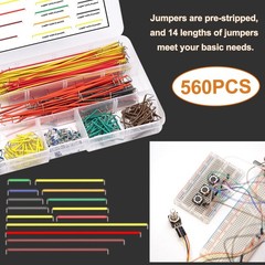 Solderless Flexible Breadboard Jumper Wire Kit 560Pcs 14 Lengths Assorted