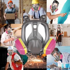 Full Face Gas Mask Painting Spraying Respirator w/Filters for 6800 Facepiece US