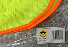 Orange Stripe / Yellow Reflective Sleeveless Traffic Safety Vest 8028C -One Size