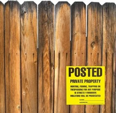Posted Signs 20-Pack, No Hunting/Trespassing, Heavy Duty, 11″x11″ Yellow