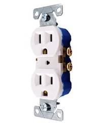Eaton TR270W White Standard Duplex Receptacles 15A-125V QTY 100