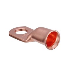 20pcs 4 AWG Gauge Copper Lugs w/ BLACK & RED Heat Shrink End Ring Terminals Wire