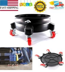 Heavy Duty 5 Gallon Auto Drive durable Bucket Dolly Mop Wash Drum Cart Rolling.