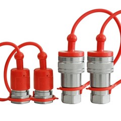 1/2″ Ag Hydraulic ISO 5675 Quick Connect Tractor Couplers with Dust Cap – 2 SET