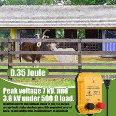 Electric Fence for Preventing Animals Intruding 2 Mile 110VAC 0.15 Joule Elec…