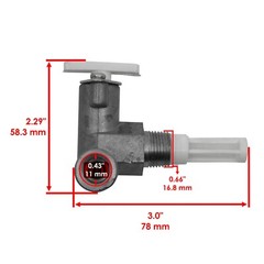 Caltric Fuel Tank Shut Off Valve For Massey Ferguson 35X 50 65 231 765 20E