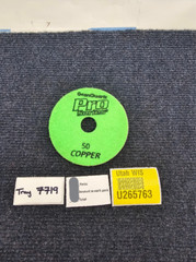 GRANQUARTZ Pro Series Copper Pad 4″ 50 Grit For Stock Removal, Honing, Polishing