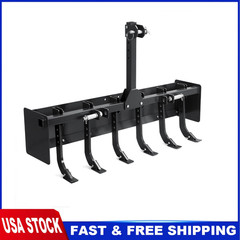 💎55″ Box Blade for Tractor 3 Point Hitch Box Scraper for CAT-0 & CAT-1 Black