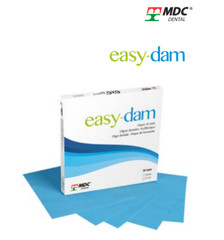 MDC NIC TONE® Easy-Dam Natural Rubber Latex Dental Dam Blue 6″x6″ 36 Sheets/box