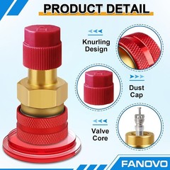 R1234yf to R134a Quick Coupler Adapter Kit with Valve Core Tool – Safe & Durable