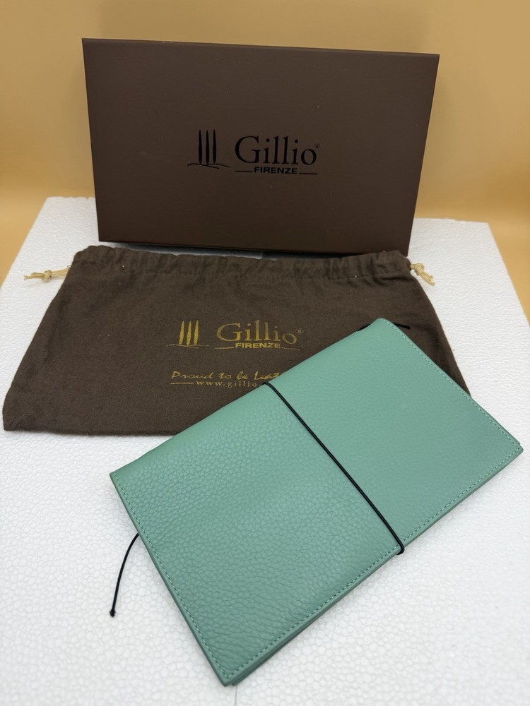 Gillio Firenze Giramondo Regular Epoca Aqua Leather TN Cover Box Bag 275/02-810