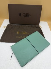Gillio Firenze Giramondo Regular Epoca Aqua Leather TN Cover Box Bag 275/02-810