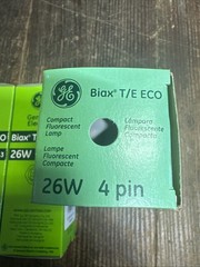 Lot of 3 GE AMALGAM F26TBX/835/A/ECO 4-Pin Triple Biax Compact Fluorescent Lamp
