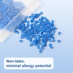 1000 Pcs Dental Separators Orthodontic Elastics Ties Teeth Gap Radio Opaque Blue