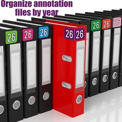 500Pcs 2026 Year Stickers, 3/4X1-1/2 Inch File Folder Labels 26 Year Colored Sel