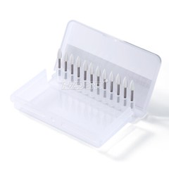 Dental White Stone High Speed Polishing Burs FG Cone/Flame/Round Aluminum Oxide