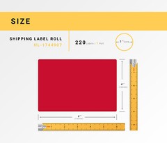 DYMO LW 1744907 RED 4XL 4×6 4″x6″ – FIFTEEN Rolls All-Purpose Labels – FREE SHIP