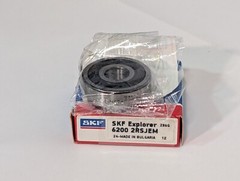 Lot of 3: SKF Explorer 6200-2RSJEM Deep Groove Ball Bearings, Made in Bulgaria