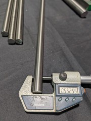 Titanium 6AL4V Round Bar .562 x 12″, Ti bar stock, Ti6AL4V ELI Grade 23, 9/16″