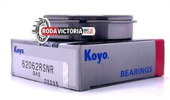 KOYO JAPAN 6206 2RS NR Deep Groove Ball Bearing 30x 62x16mm RUBBER SEALED + SNAP