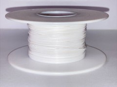 24 Gauge Solid Strand Teflon Insulated Silver-Plated MIL-W-81822/6 White 100ft