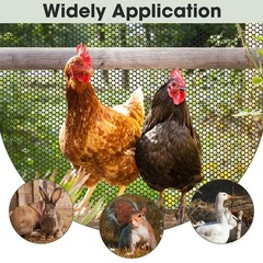Unves Chicken Wire Plastic Mesh, 15.7IN x 16.4FT Fencing for Poultry Floral D…