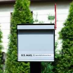 Mailmax Textured Black & Silver, Large, Galvanized Steel & Aluminum, Post-Mount