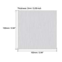 100mm x 100mm x 2mm Rectangle 1060 Aluminum Sheet Flat Metal Plate Stock 2Pcs