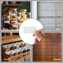 1000 Labels for Food Containers, No-Residue 1 X 2 Inches, Blue