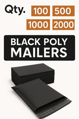 Black Poly Mailers 12″ x 15.5″ Shipping Bags Plastic Packaging Mailing Envelope