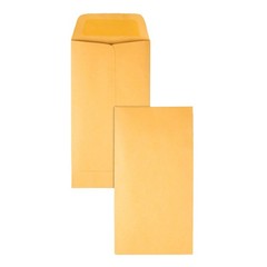 Quality Park, #7 Coin and Small Parts Envelopes, Gummed, Brown Kraft, 3.5×6.5,