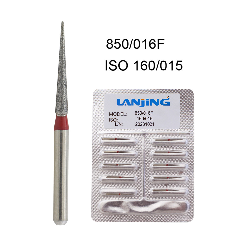 Dental Diamond Burs 850/016F FG Round End Taper Fine Grit High Speed Bur