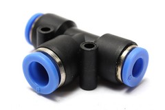 8mm (5/16″)-6mm (1/4″) Pneumatic Push in Union TEE Fitting, Quick Connect, 600pc