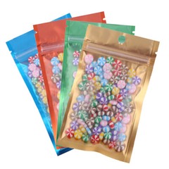 Variety of Sizes/Colors for Clear/Color/Silver Zip Bag w/ Hang Hole (100/Pack)