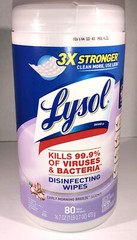 Lysol Wipes Early Morning Breeze Scent-3X Stronger-80 Wipes-Kills 99%-SHIP24H