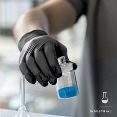Medguy Black Nitrile Disposable Gloves, 4.5 Mil Medium, Medium (Black)