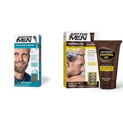 Just For Men Mustache & Beard, Beard Dye for Men with Brush Included for Easy Ap