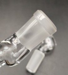 C Quality 14F-14M 45 Degree Angle Glass Ground Joint Attachment Adapter Elbow