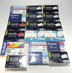 2400 Blank Unruled 4×6″ Index Cards 24 pk x 100 White, Multicolor + 500 3×5″ LOT