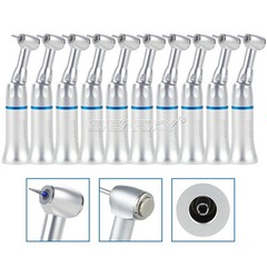 10 Dental Low Speed Handpiece 1:1 Contra Angle Push Button fit FG 1.6mm Burs USA