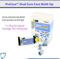 Dental Core Material PacDent Core Buildup ProCore A2, 1 x 50ml & 10 HP Mix Tips