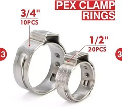 PEX Clamp Tool Kit 3 8-1 w Rings & Tubing Cutter – All-in-one Crimping Set