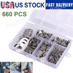 304 Stainless Steel Washers Flat Washer Assortment Set Value Kit,660 Pieces USA