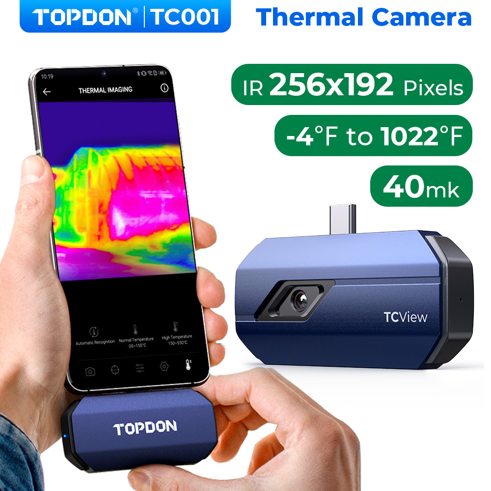 Thermal Camera TOPDON TC001 for Android 256×192 IR Higher Resolution -20 to 550℃