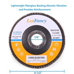 20 Packs 4.5″ 4-1/2 Flap Disc 40 Grit Angle Grinder Sanding Grinding Wheels Set
