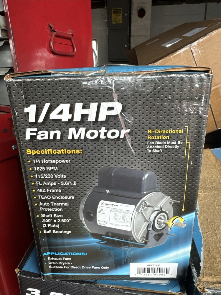Marathon Electric 1/4 Hp Fan Motor 115/230v See Pics New Never Opened – BR